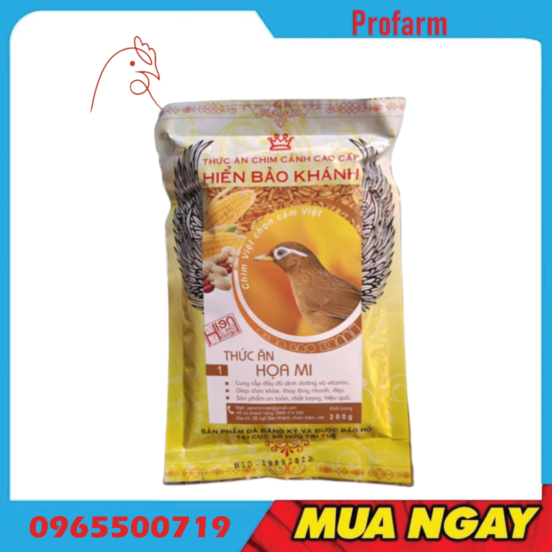Cám họa mi hiển bảo khánh số 1, 2 cám chim hoạ mi, cám khướu, cám tiểu mi - dưỡng, căng lửa