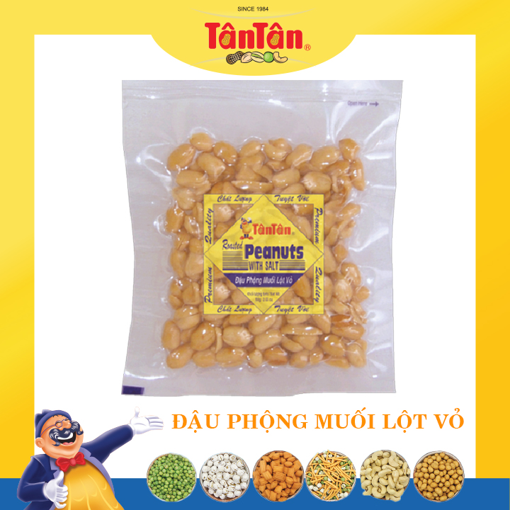 Đậu phộng muối lột vỏ tân tân 55g