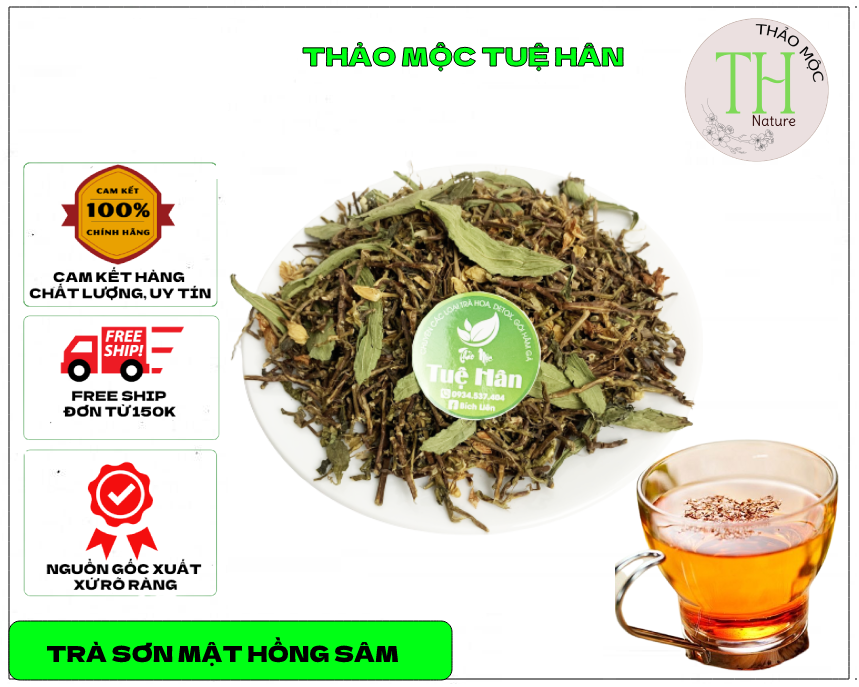 Trà sơn mật hồng sâm thượng hạng giúp ngủ ngon túi 1kg