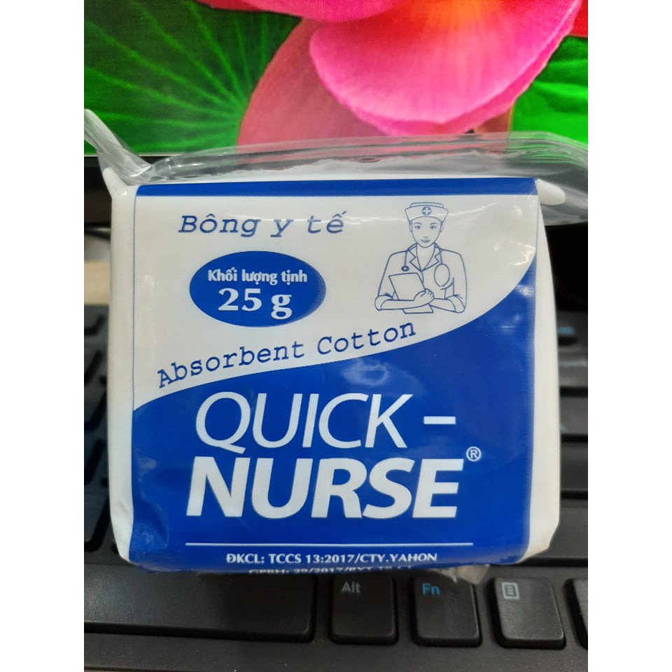 Bông gòn y tế quick nurse gói 25g