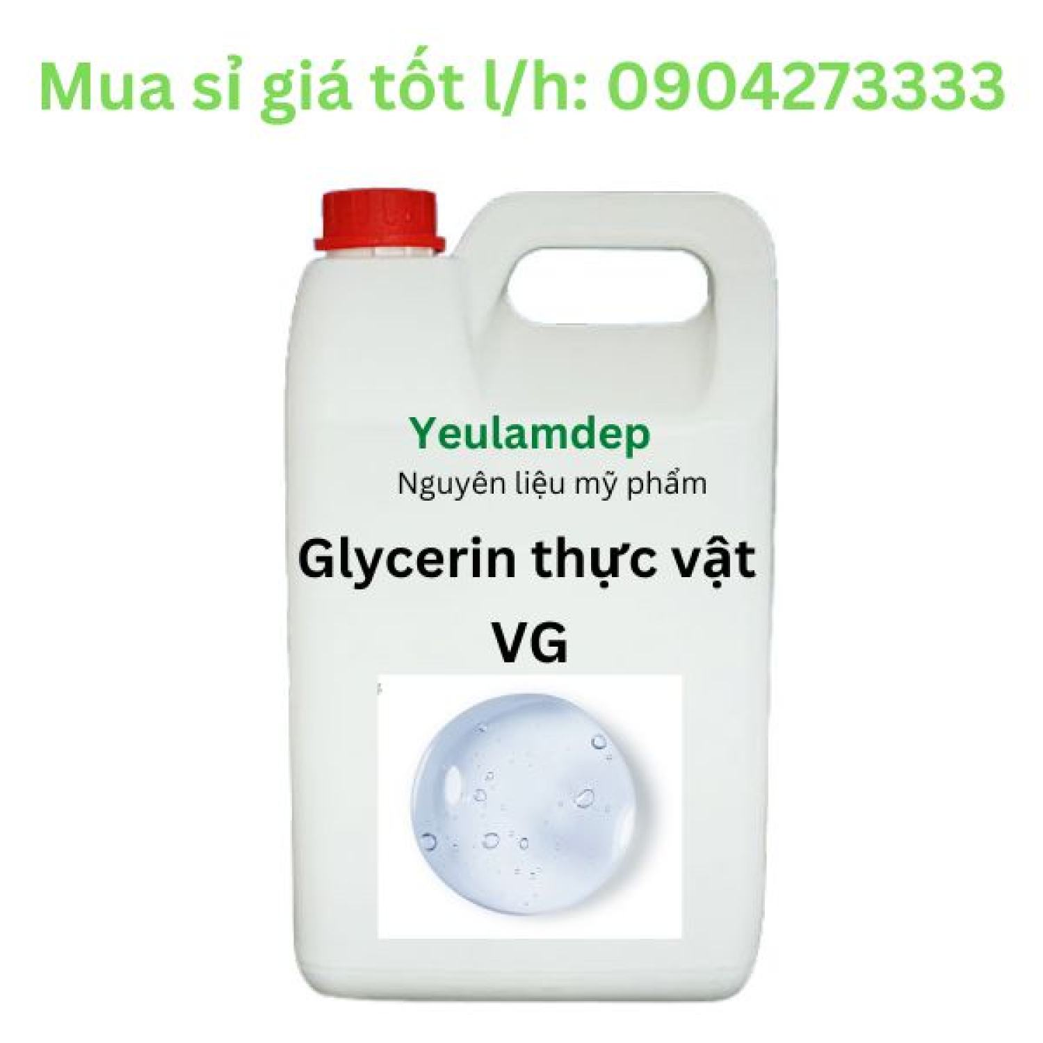 Glycerin thực vật 99,7% VG - nguyên liệu mỹ phẩm - 1 kg