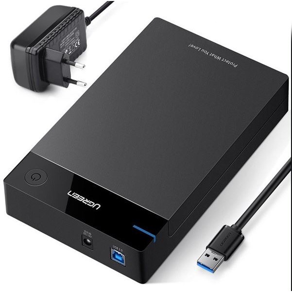 Box ổ cứng sata 3.5 2.5 inch dài 50cm ugreen us222 50422 hỗ trợ 10tb usb 3.0