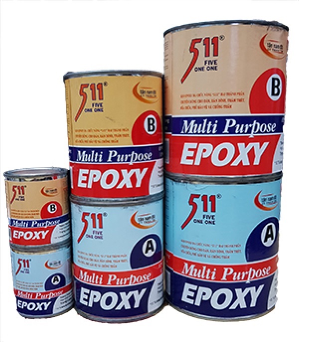 Keo dán 2 thành phần EPOXY 511 siêu dính dùng cho kim loại, gỗ, tàu biển