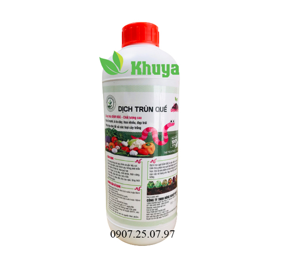 Dịch trùn quế 1 lít ra rễ mạnh - lá to dày