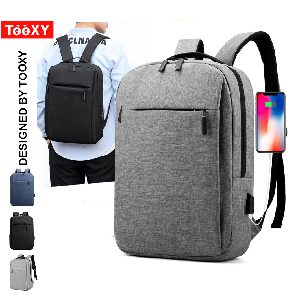 Balo nam, nữ đa năng đựng vừa Laptop - Macbook chất liệu cao cấp, tặng kèm cổng nối cáp sạc tiện lợi