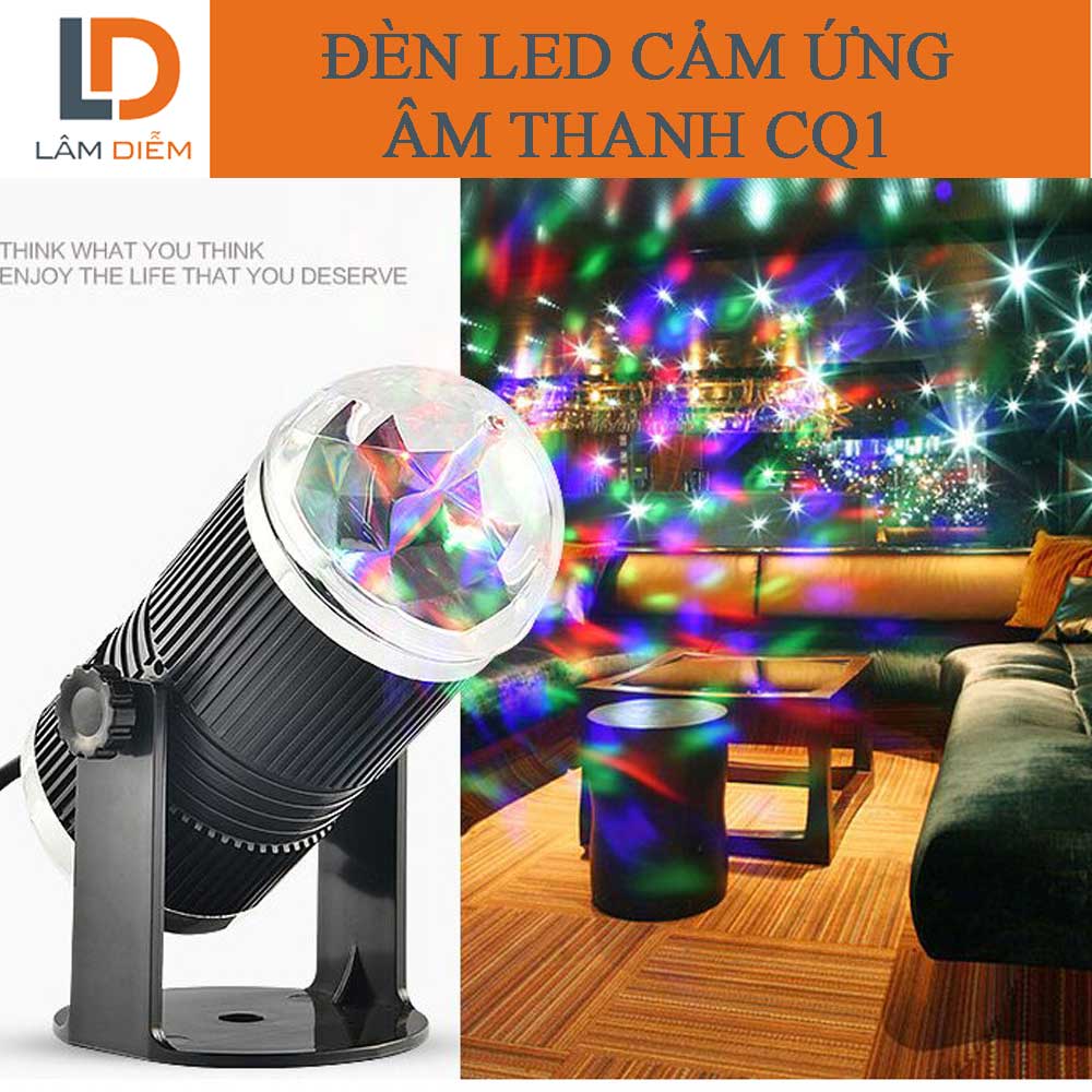 Đèn sân khấu hình ống led mini stage light xoay tự động nhấp nháy  theo nhạc
