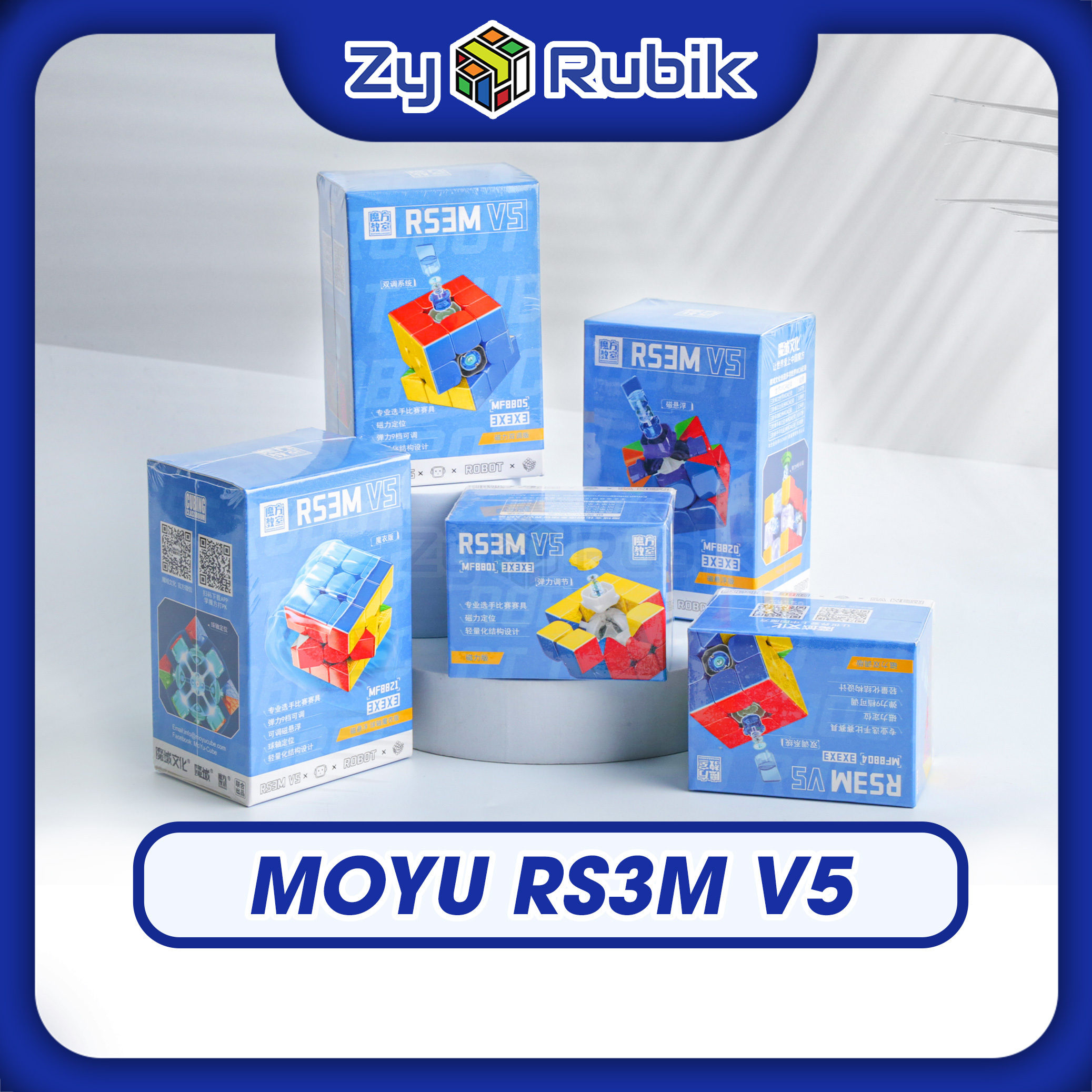 Rubik rs3m v5 - moyu rs3m v5 5 phiên bản magnet, maglev, ball core uv - đồ chơi trí tuệ - zyo rubik