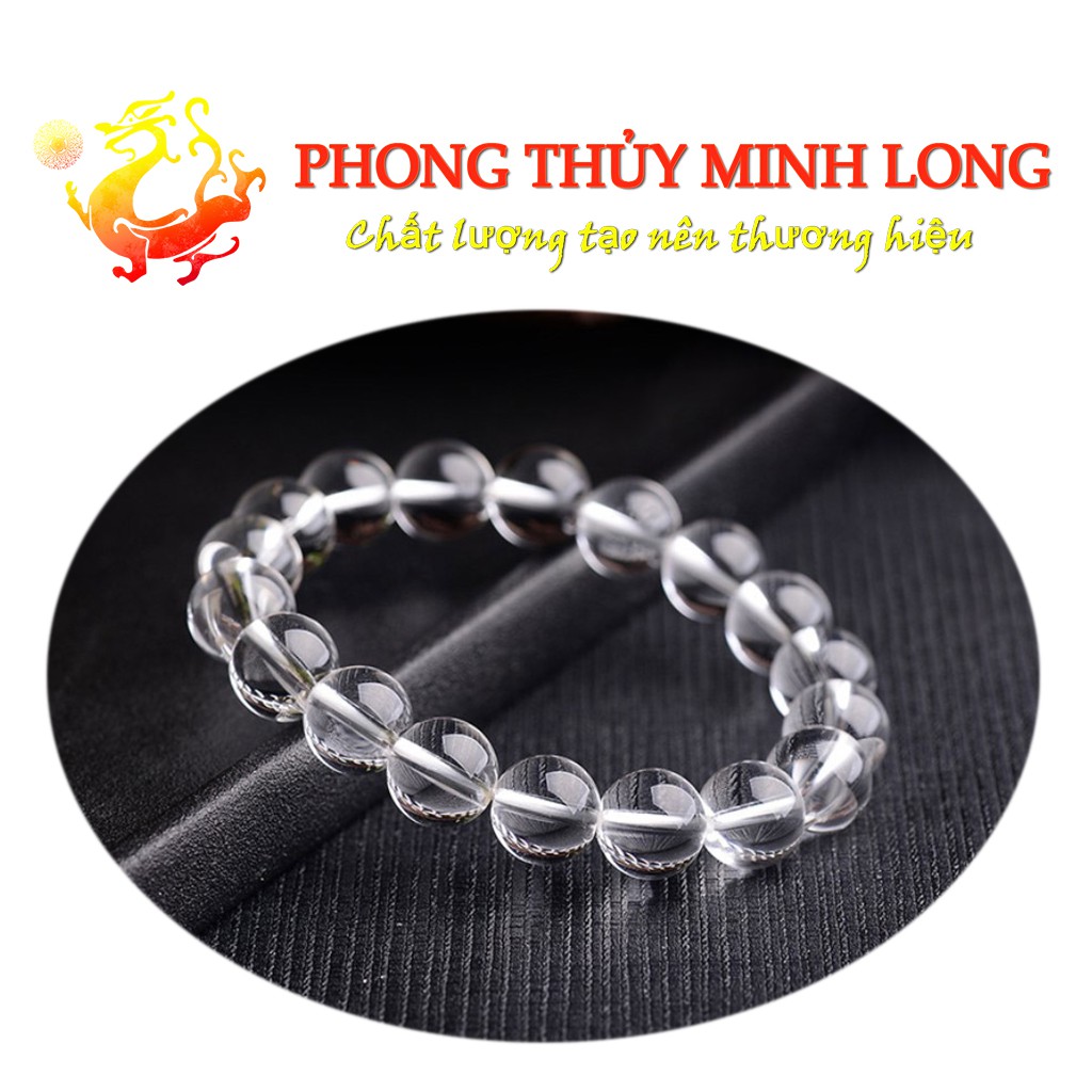 Vòng tay đá. Thach Anh Trắng chất lượng 5A hợp mệnh Kim và Thủy