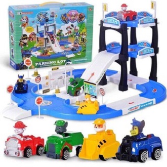 Bộ đồ chơi cho bé mô hình biệt đội 4 chú chó cứu hộ parking lot