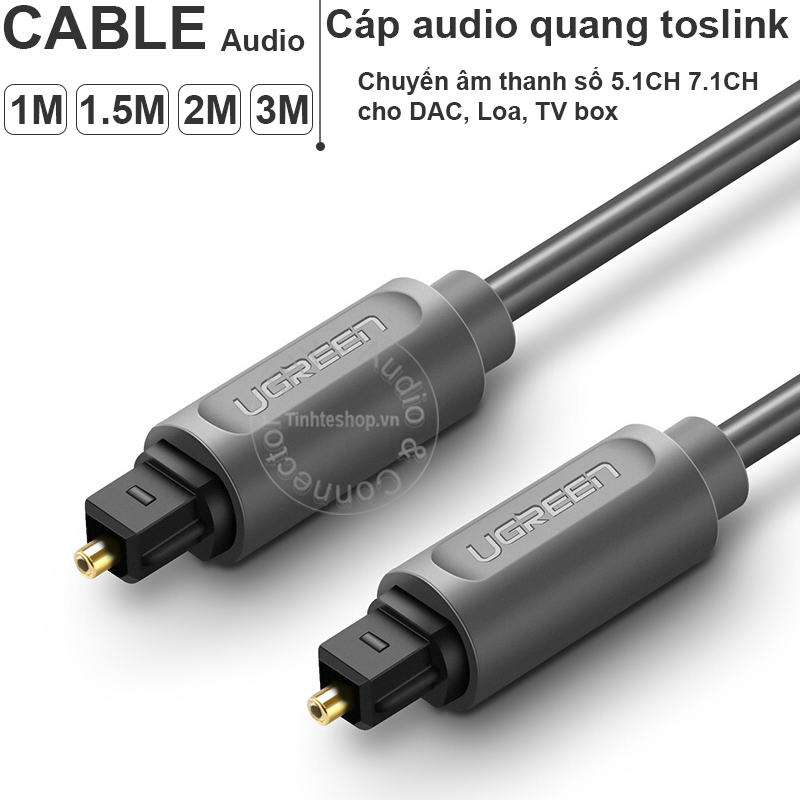 Cáp audio quang 5.1 7.1 ugreen av122 1m đến 3m - dây âm thanh quang học cho smart tv tv box dac