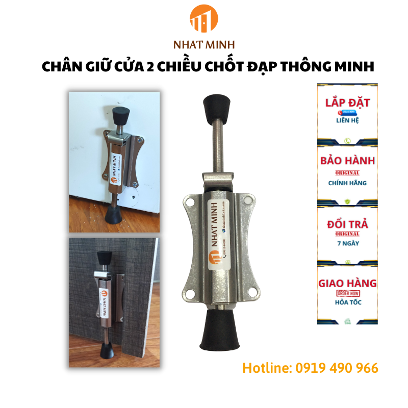 Set 2 chân hãm cửa inox 304, chân chống giữ cửa