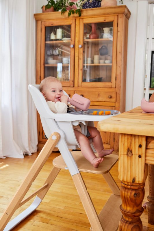 [USA]Ghế bé ngồi ăn dặm Ergobaby Evolve High Chair + Chair chính hãng Ergobaby Mỹ 100% gỗ sồi tự nhiên