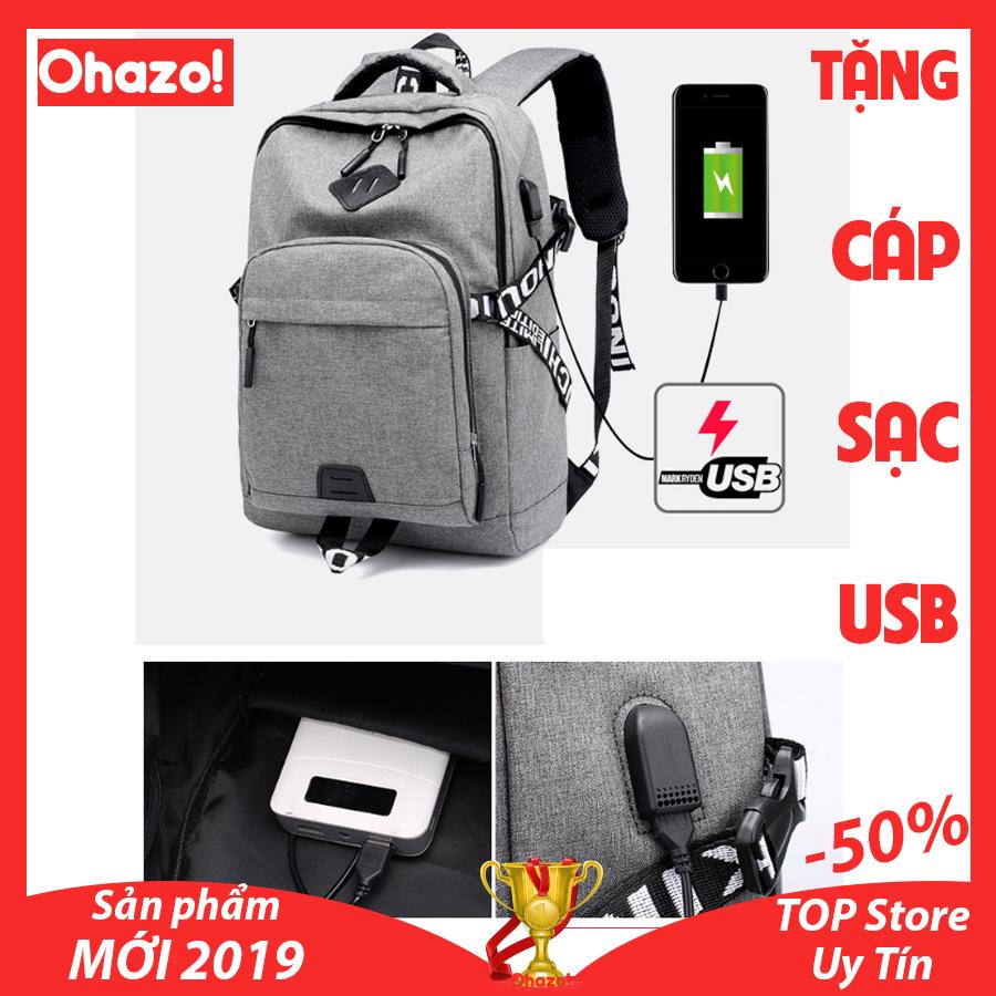 Balo Nam Nữ Đi Học Công Nghệ 4.0 Siêu Bền Đẹp - Chất Liệu Cao Cấp Êm Ái Khi Mang Hot 2021 ( Tặng Kèm Cổng Sạc USB ) Ohazo! - BL81