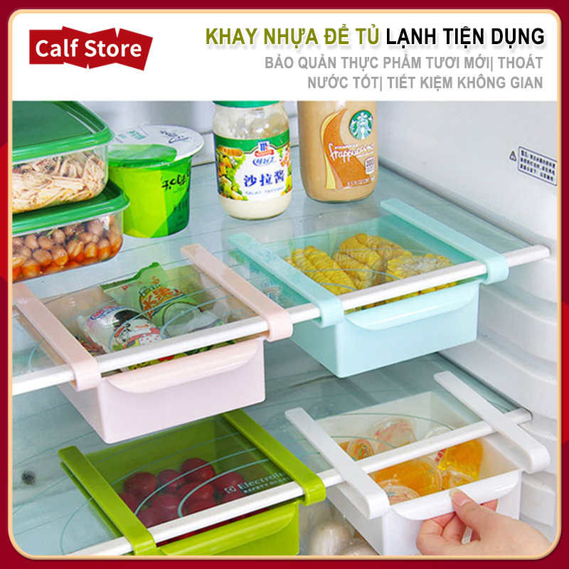 Khay nhựa để tủ lạnh tiện dụng, khay nhựa để thực phẩm, tiết kiệm không gian, khay ngăn kéo tủ lạnh đa năng