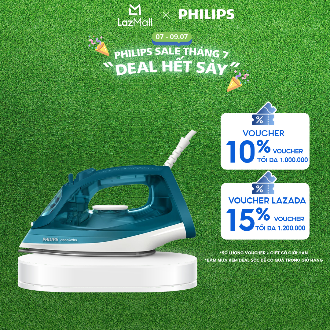 Bàn Ủi Hơi Nước Philips DST2030/90 | 2000W| mặt đế ceramic - Hàng Chính Hãng