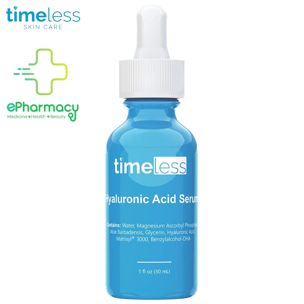 Timeless Serum Hyaluronic Acid + Vitamin C Tinh chất dưỡng cấp ẩm, làm sáng da USA 30ml