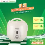 [BH 1 năm] Nồi cơm điện Kangaroo 1 lít KGRC10M1BE - công suất 400w