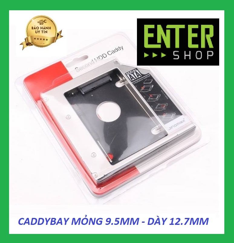 Caddy bay ssd hdd sata 9.5mm / 12.7mm - khay đựng ổ cứng thứ 2 cho laptop thay thế ổ dvd