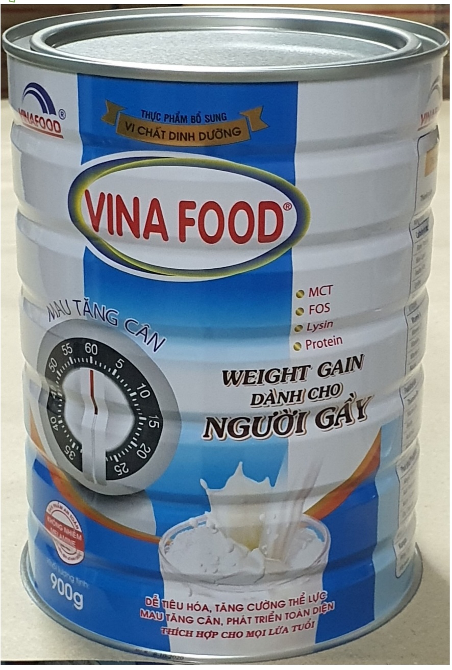 Sữa bột Vinafood_Weight Gain Lon 900gTăng cân hiệu quả, phát triển toàn diện