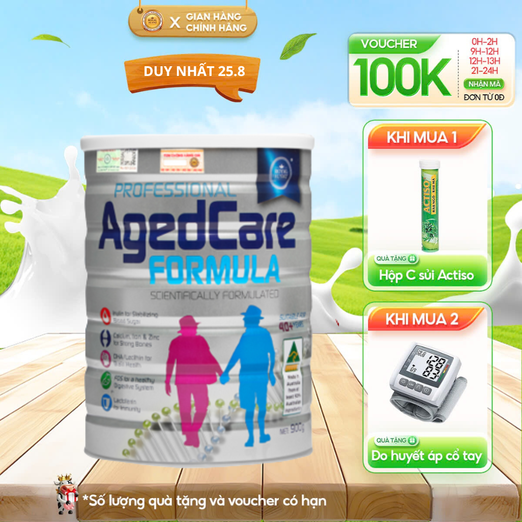 Sữa Cho Người Già Hoàng Gia Úc AGED CARE FORMULA Bổ Sung Dinh Dưỡng Cho Người Trên 40 Tuổi 900g