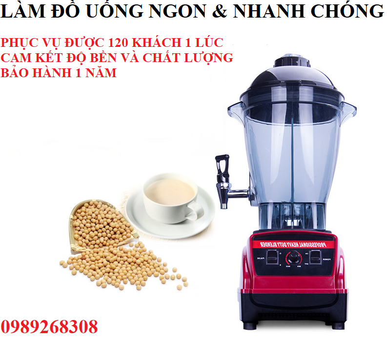 [Trả góp 0%]Máy xay sinh tố đá công nghiệp XTY-10a dung tích 6L 3200W-Có vòi-Sử dụng cho các nhà hàng lớn- Bảo hành 1 năm