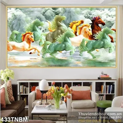 Tranh trang trí Mã Đáo Thành Công - MS 433TNBM - Tranh trang trí, tranh treo tường, tranh treo phòng khách, tranh treo phòng ngủ, tranh treo tường 3D, tranh nghệ thuật, tranh phong thủy (1)