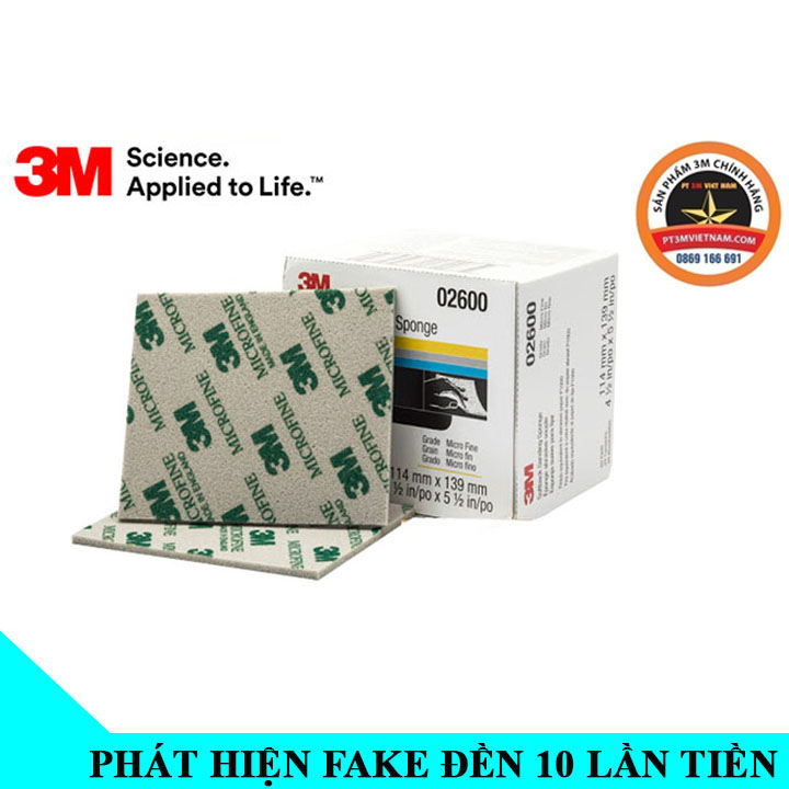 Nhám Xốp Mịn 3M 02600 MicroFine Softback Sanding Sponge (P1200-1500)