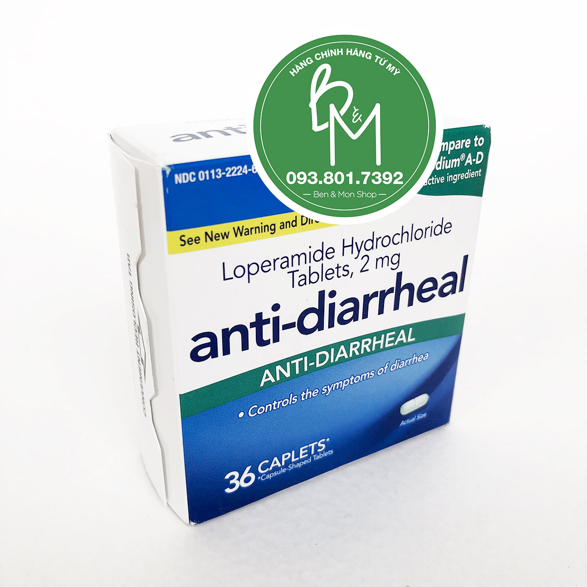 Viên uống cắt cơn tiêu chảy Equate Anti Diarrheal 2mg 24 viên