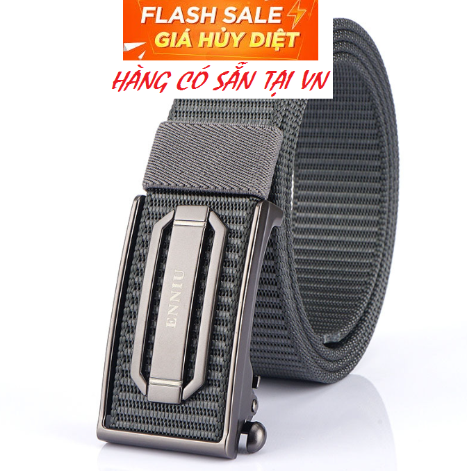 Thắt lưng Nam_Dây dù_Khóa tự động chắc chắn, tiện lợi - Dây nịt Nam vải Canvas cao cấp siêu bền đẹp (Tushi KLB68)