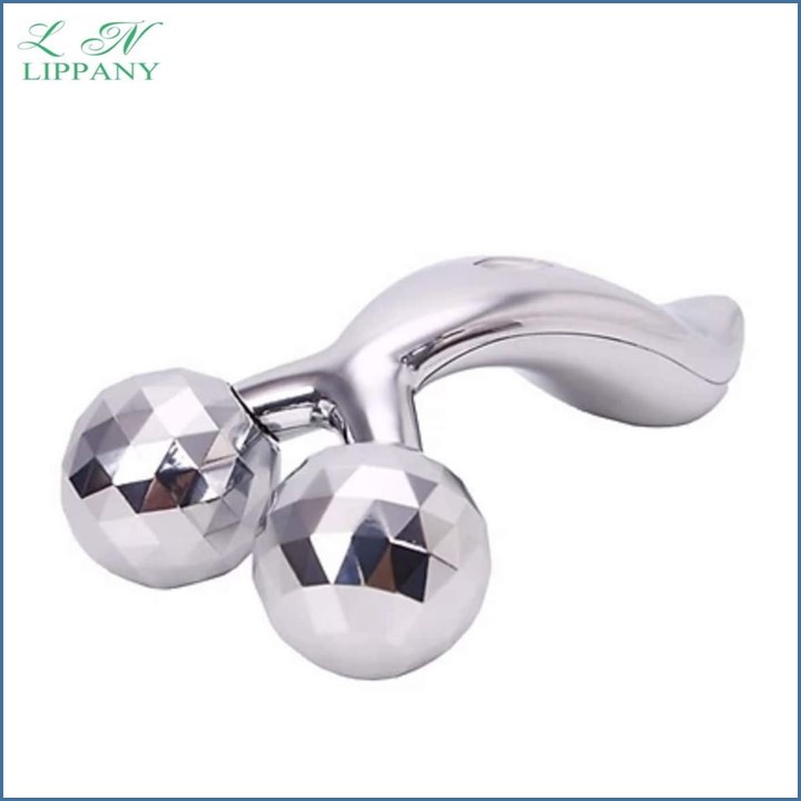 Con lăn massage mặt 3D tạo cằm vline, Con lăn mặt inox massage chống chảy xệ xóa nếp nhăn, cây lăn massage mặt