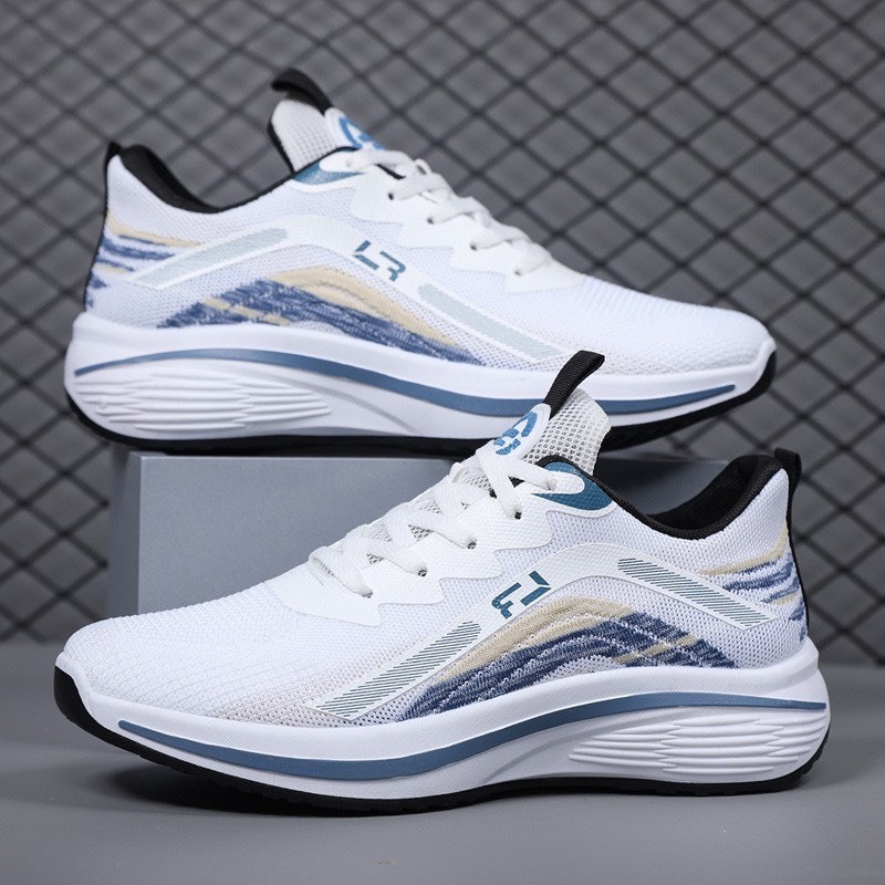 Giày thể thao nam giày thể thao thời trang Dép quai nam thoáng khí giày sneaker nam giày đi học nam, Giày thể thao nam chạy bộ thể duc FL Đế Đen kiểu dáng cơ bản,Giày nam mới về 2024 phong cách Hàn Quốc- LAGADO