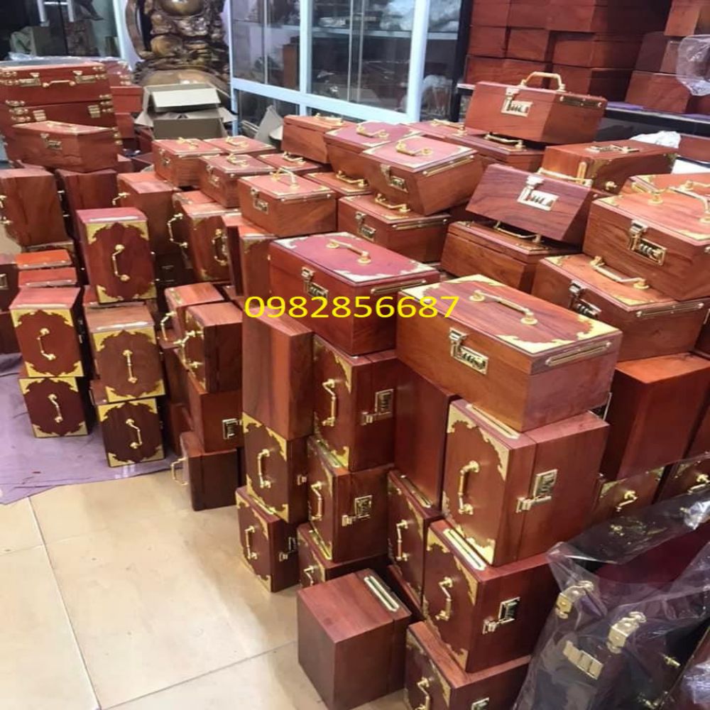 Hộp đựng tiền tiết kiệm gỗ hương