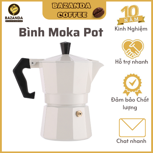 Ấm pha cà phê Moka,bình pha cà phê kiểu Ý