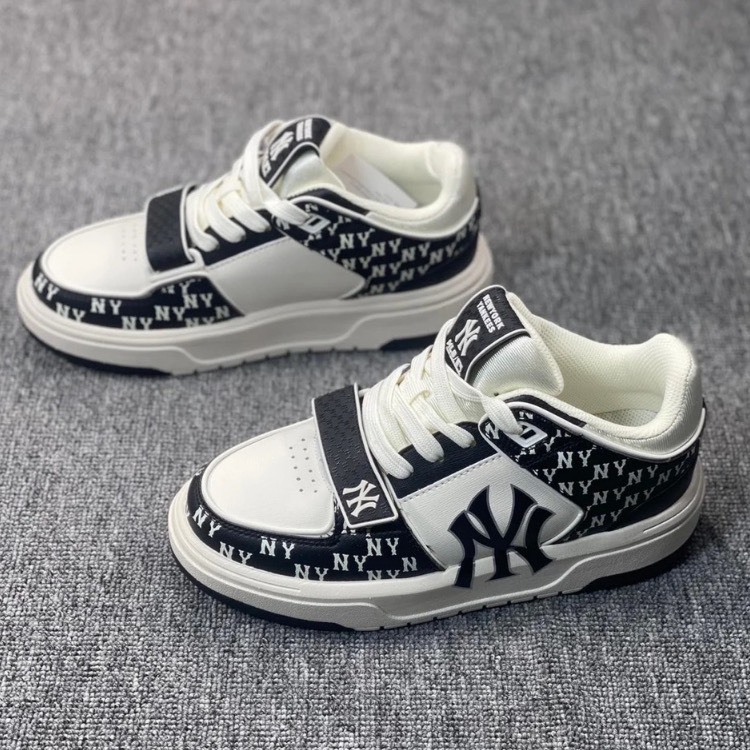 High Quality Mlb Chunky Shoes for Men and Women, Black Ny Shoes, Blue Ny, White Ny, Cream B, Blue B with Height Increasing Sole Full Size 36-43