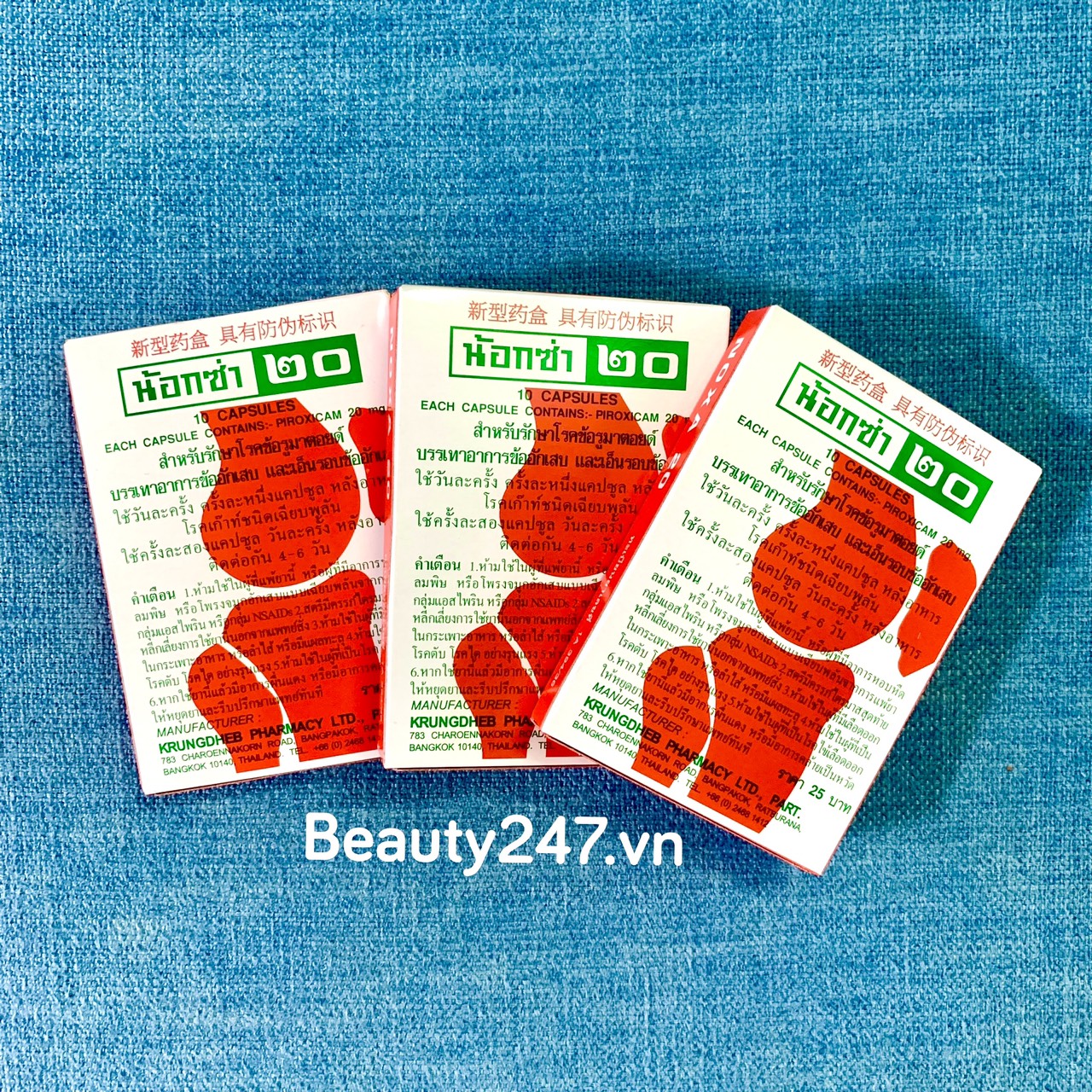 Combo 3 hộp noxa 20 đau nhức xương khớp thái lan