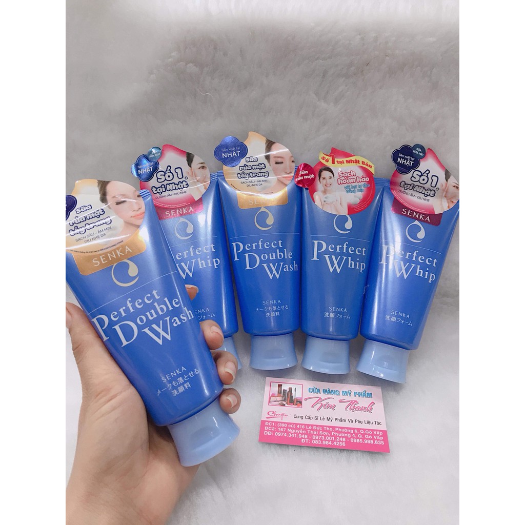 Sữa Rửa Mặt Tẩy Trang Sạch Sâu Senka Perfect Double Wash