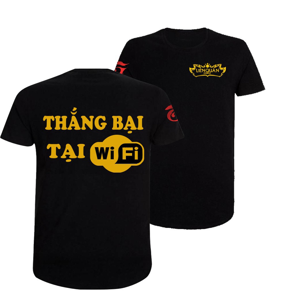 Áo thun liên quân mobile màu đen - thắng bại tại wifi