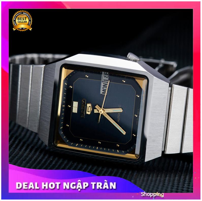 [ ĐỒNG HỒ NHẬT MÁY CƠ ] { ĐỒNG HỒ BẢO TÍN SHOP SỊN } Đồng Hồ Cơ Nam Chém Cạnh Mặt Vuông Huyên Thoại Máy Cơ Tự Động JAPAN