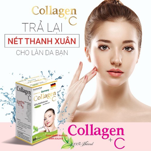 Viên Uống COLLAGEN C - Chống lão hóa- Đẹp da- trả lại nét thanh xuân cho bạn