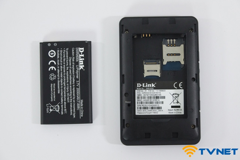 Pin d-link dwr 932c, pin bộ phát wifi 4g d-link dwr 932c dung lượng 2000mah. pin mới 100% - bảo hành 1 đổi 1
