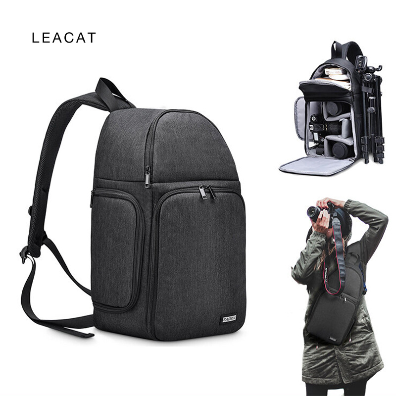 Leacat Camera Treo Túi Đèn Chống Nước Chống Trầy Xước Đeo Chéo Vai Vỏ Đựng Kỹ Thuật Số Không Thấm Nước Che Mưa DSLR Túi Máy Ảnh Túi SLR
