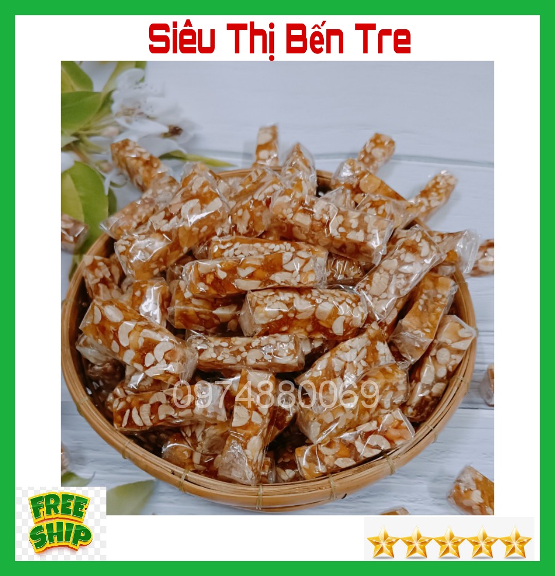 1kg Kẹo mè xửng mềm dẻo ít ngọt Bến Tre