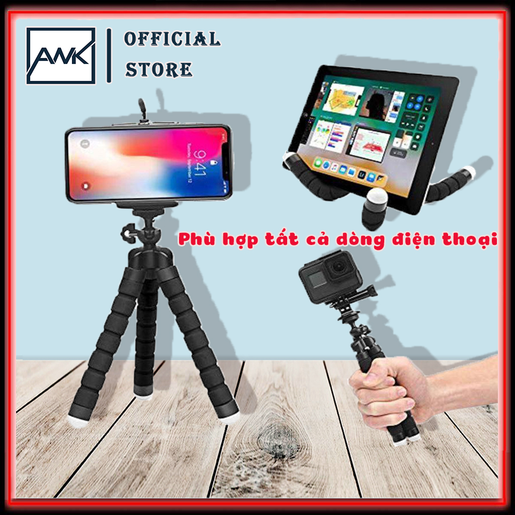 Gậy tự sướng 3 chân bạch tuộc tripod 3 chân, chân quay điện thoại, gậy livestream quay phim