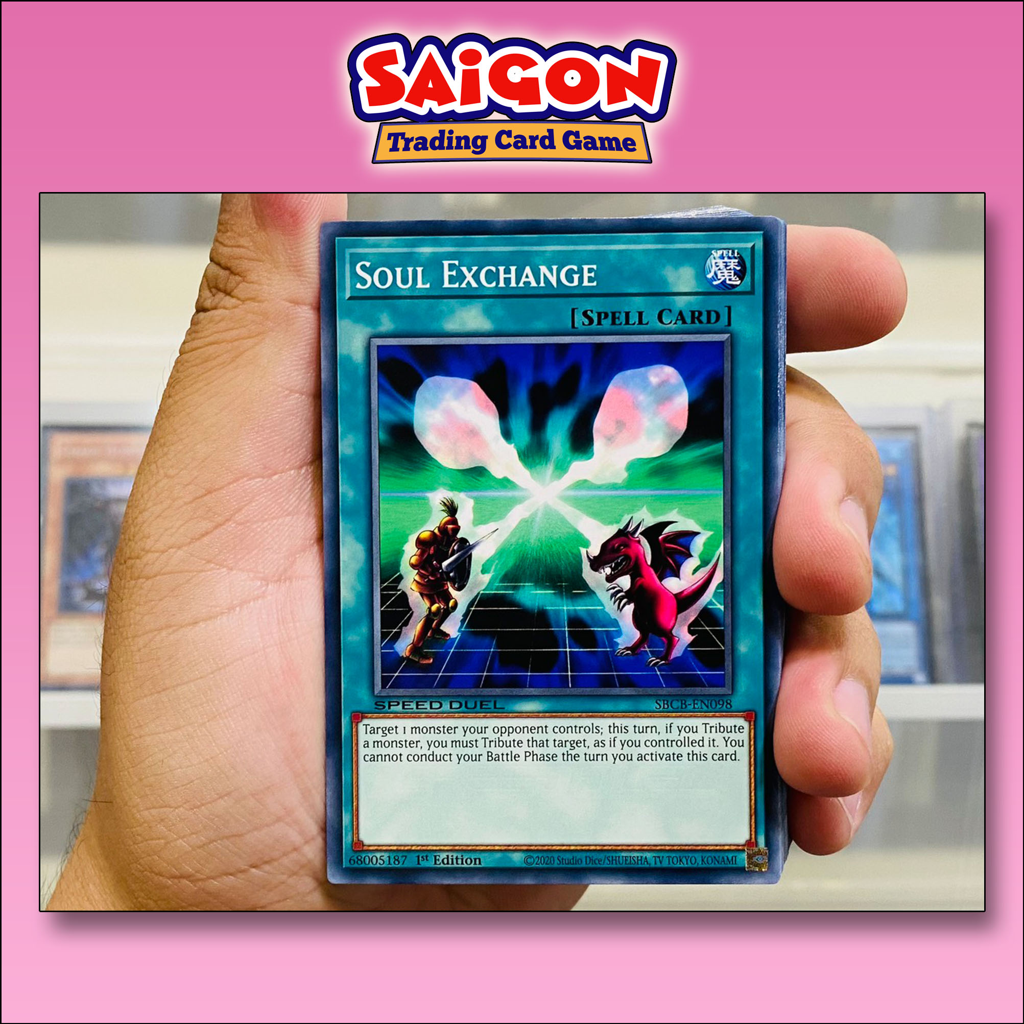 Thẻ bài yugioh mã sbcb-en098 - soul exchange - common - 1st edition