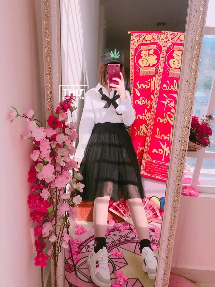 Set áo sơmu cavat chân váy tutu