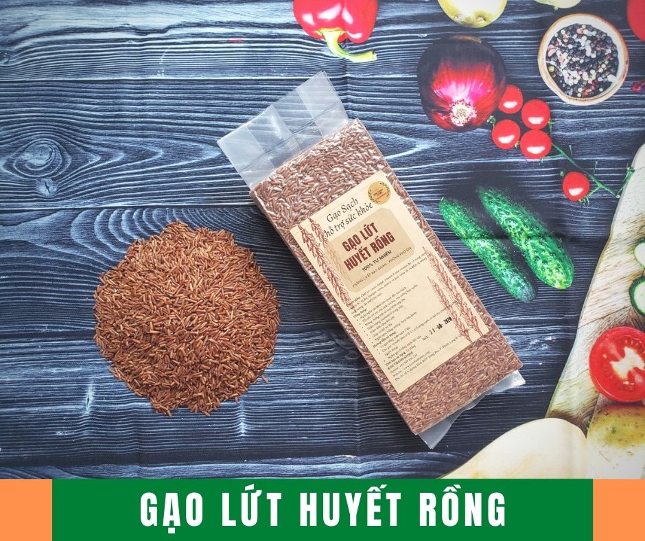 [HCM]Gạo Lứt Huyết Rồng Hút Chân Không 1kg-Kim Thanh Store