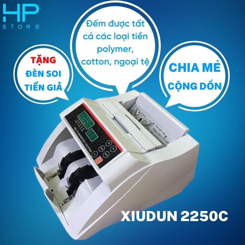 Máy đếm tiền giá rẻ Xiudun 2250C, nhỏ gọn, tiện ích, siêu bền, bảo hành 18 tháng