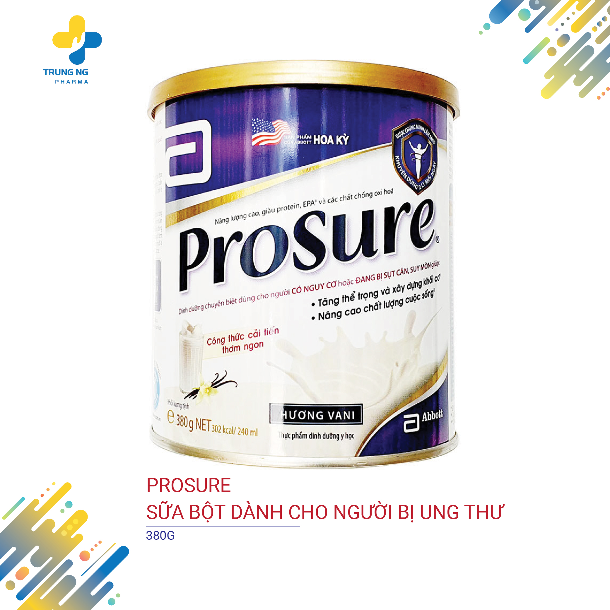 Sữa bột dành cho người bị ung thư Prosure Abbott 380g