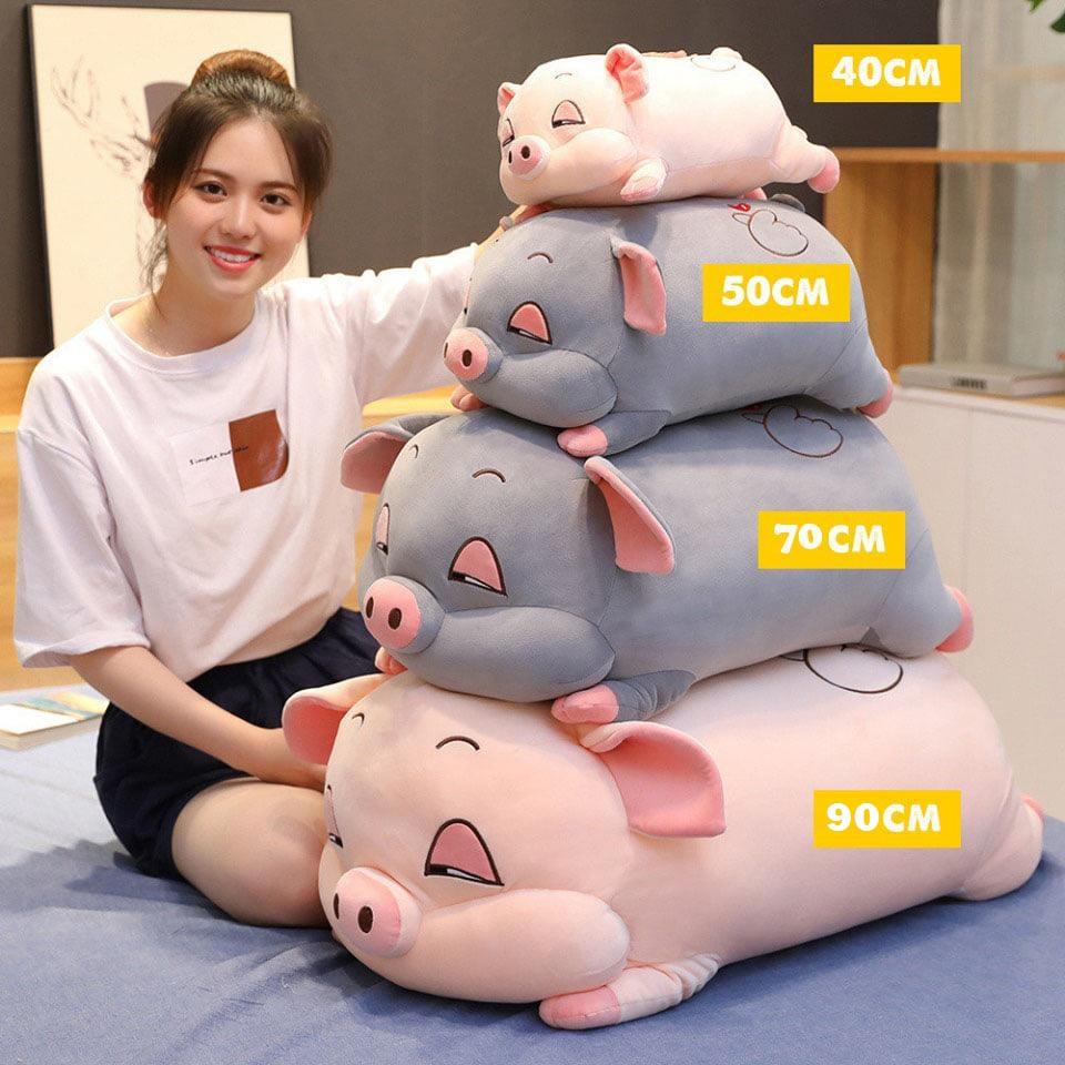 Heo Bông Phê Cần Cao Cấp 90cm Hàng VNXK - Tặng Thiệp Mừng 3D - Quà Tăng Yêu Thương - HB90