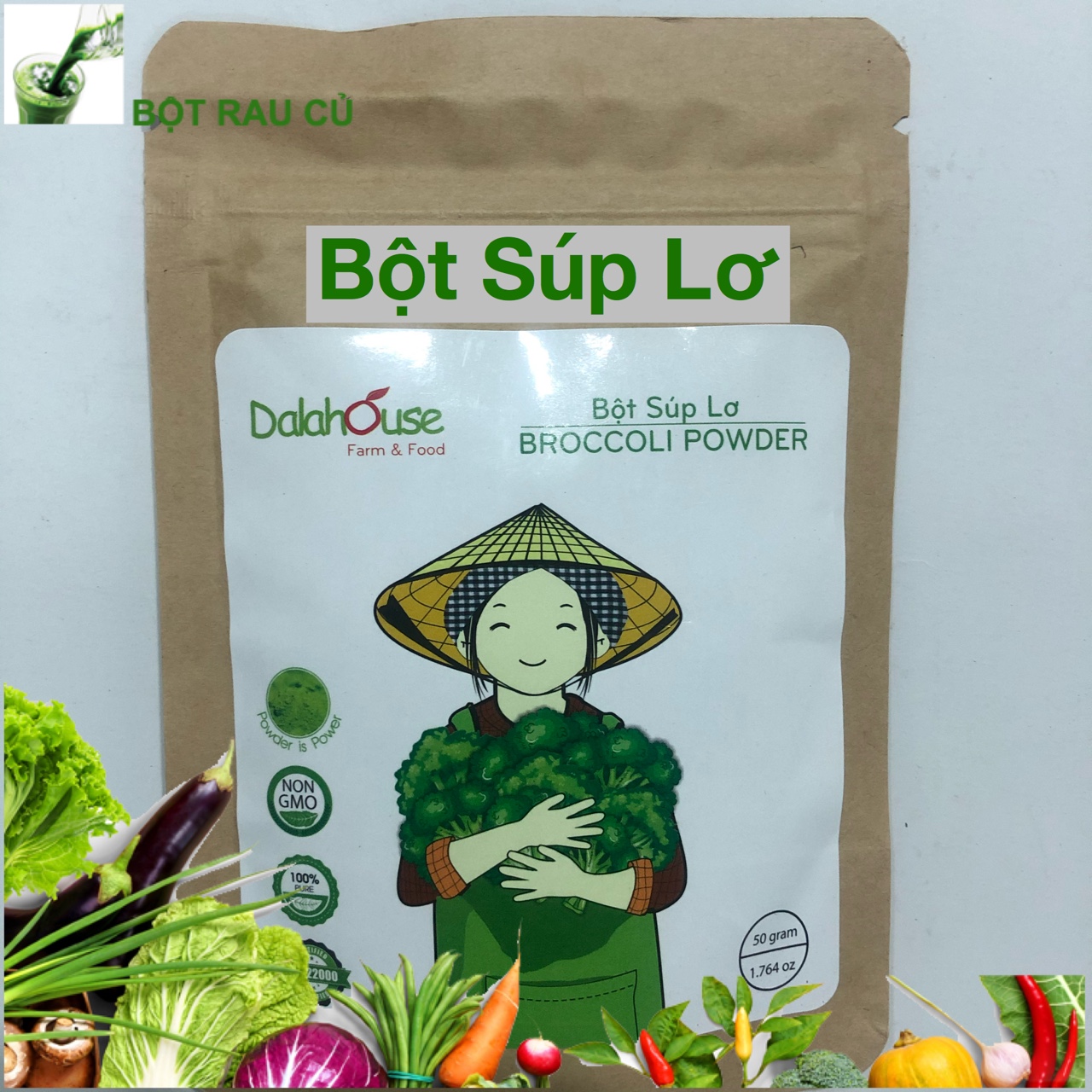 Bột Bông Cải Xanh Nguyên Chất DalaHouse 50gr